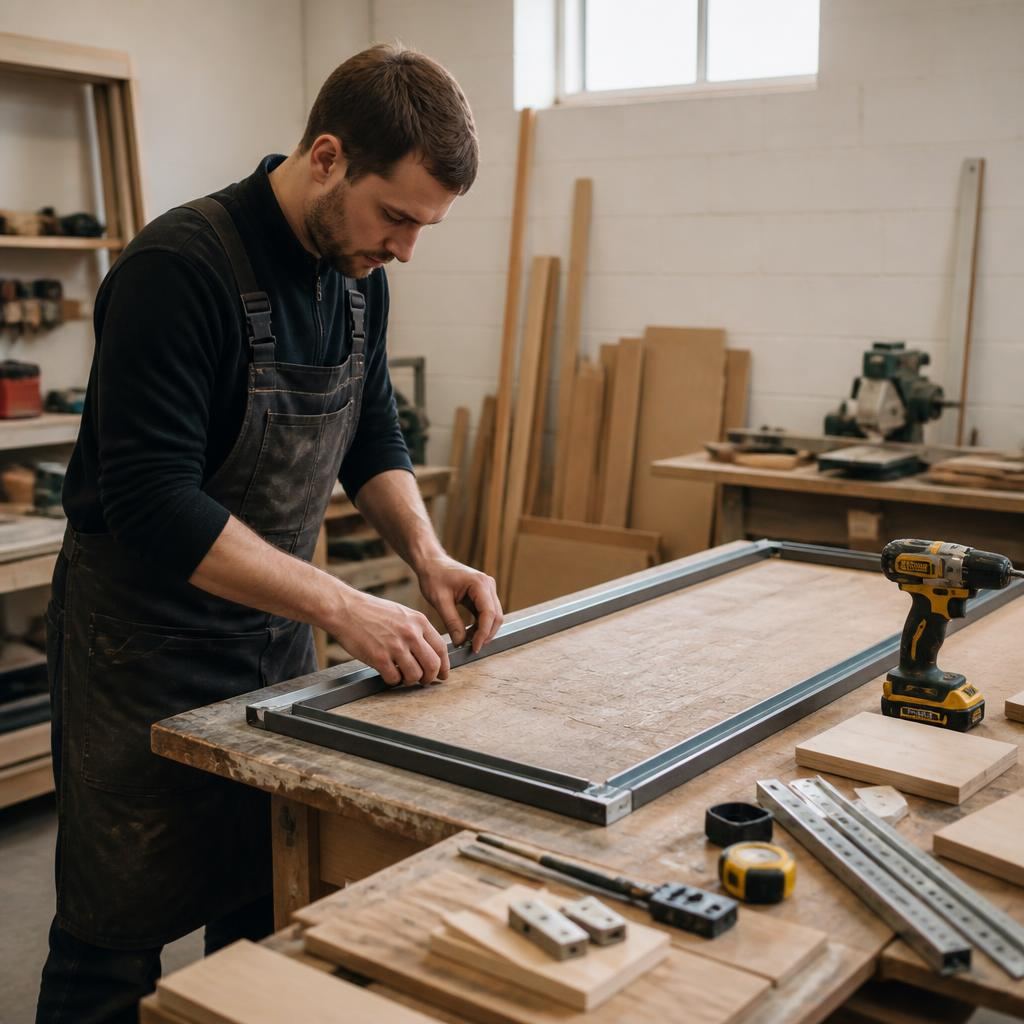 Inside the SP Mirror Wardrobes workshop at Cilfynydd, two miles from Pontypridd, where sliding wardrobe doors are made