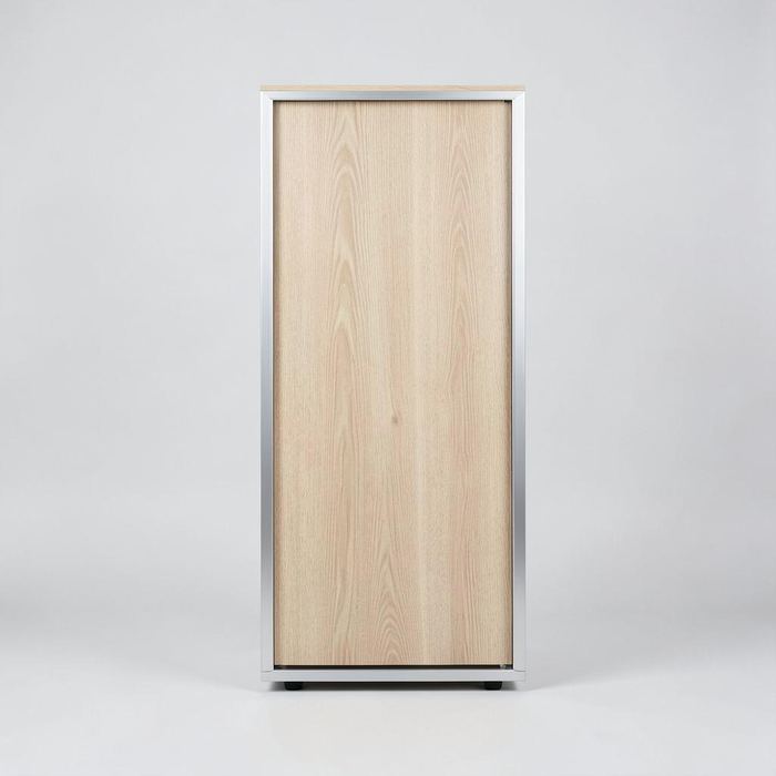 Oak wood effect solid sliding wardrobe door sample