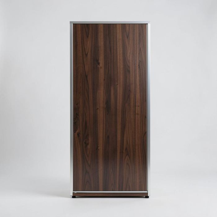 Walnut wood effect solid sliding wardrobe door sample
